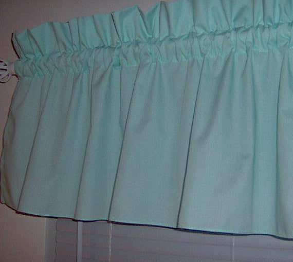 Mint Valance Curtain Window Treatment, 58 Inches Wide Custom rod Pocket and long. f.shipping