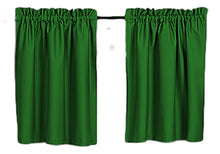 Load image into Gallery viewer, Blackout Curtains 24&quot; Solid Color, Cafe style, Block Out Light, Thermal, Campers, RV, bathrooms, Kitchen, small windows, Basement, Tiers
