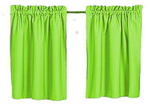 Load image into Gallery viewer, Blackout Curtains 32&quot; Solid Color, Cafe style, Block Out Light, Thermal, Campers, RV, bathrooms, Kitchen, small windows, Basement, Tiers, Custom
