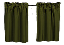 Load image into Gallery viewer, Blackout Curtains 36&quot; Solid Color, Cafe style, Block Out Light, Thermal, Campers, RV, bathrooms, Kitchen, small windows, Basement, Tiers, Custom
