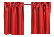 Load image into Gallery viewer, Blackout Curtains 32&quot; Solid Color, Cafe style, Block Out Light, Thermal, Campers, RV, bathrooms, Kitchen, small windows, Basement, Tiers, Custom

