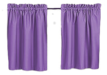 Load image into Gallery viewer, Blackout Curtains 36&quot; Solid Color, Cafe style, Block Out Light, Thermal, Campers, RV, bathrooms, Kitchen, small windows, Basement, Tiers, Custom
